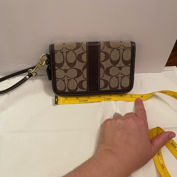 Coach Tan and Brown Wristlet - Picture 3 of 13